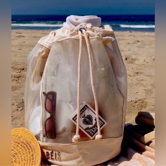 BEIS The High-brid Mesh Backpack in Beige - Picture 8 of 15